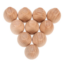 40Pcs Khaki Wooden Peg Dolls DIY Unpainted Craft Decoration