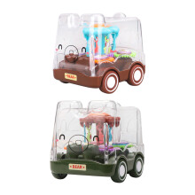 6St Kindertrekauto Bus Plastic Speelgoed Meerkleurig Inertie Auto