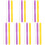 7Sets Hollow Silicone Teething Sticks Yellow Purple 2