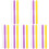 7Sets Hollow Silicone Teething Sticks Yellow Purple 3