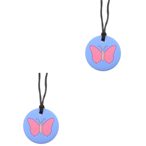 2St Zuigeling Teether Ketting Silicone Hemelsblauw Comfort Speelgoed 2