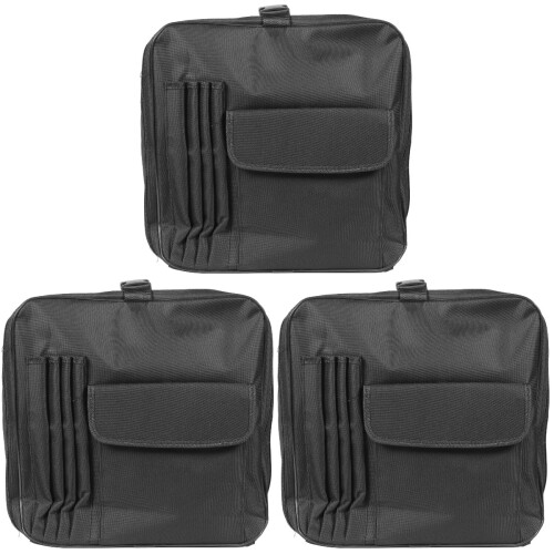 3Pcs Black Snare Drum Carrying Pouch Convenient Storage Bag 1