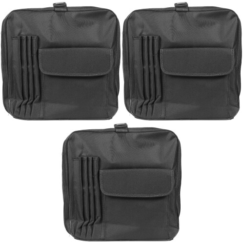 3Pcs Black Snare Drum Carrying Pouch Convenient Storage Bag 2