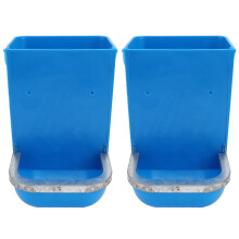 4Pcs Blue Poultry Breeding Feeder Plastic Chicken Food Bowl