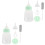 2Sets Compact Plastic Puppy and Kitten Feeding Bottles for Small Pets 5