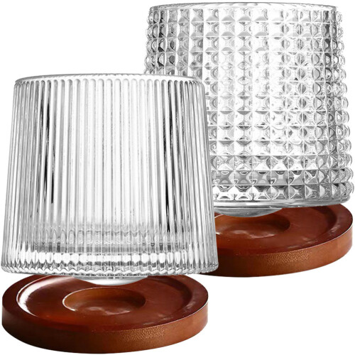 4Sets Bar Glasses Whiskey Cups Assorted Color Party Glassware
