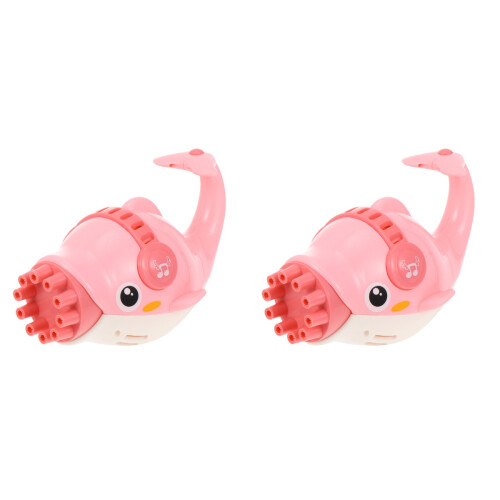 2Sets Dolphin Shape Pink Bubble Blower Toy for Children Bubble Maker 2