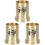 3Pcs Golden Tea Cup Storage Boxes Tea Ceremony Accessories 2