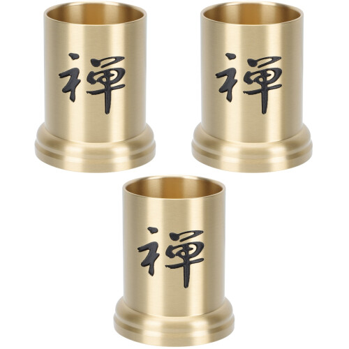 3Pcs Golden Tea Cup Storage Boxes Tea Ceremony Accessories 2