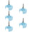 5Pcs Compact Sky-Blue Knitting Machine Crank Handle Adapter 10