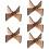 5Pcs Foldable Tongue Drum Support Stand Steel Material Light Brown 10