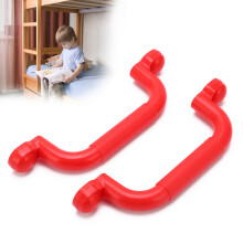 Sicherheits-Nonslip-Kletterrahmen-Spielgerüste-Schaukelsitz-Griffset, Rot, ABS