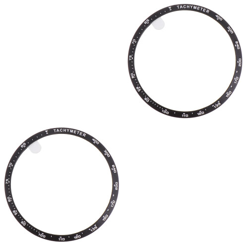 2Pcs Lightweight Aluminum Alloy Watch Protector Ring Black Case 2