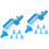 2Sets Blue Cake Decorating Kit Multi-Function Biscuit Maker Tool 4