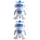 2Pcs White Dancing Robot Toy with Colorful Lights and 5