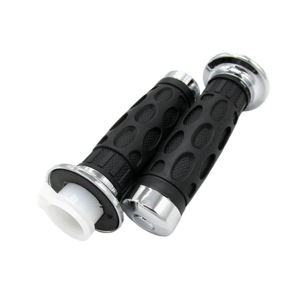 Rubber Race Motorcycle Handlebar Grip 7/8" 22Mm Grips Pairs Rubb Black 6901423123014