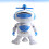 2Pcs White Dancing Robot Toy with Colorful Lights and 8