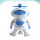 2Pcs White Dancing Robot Toy with Colorful Lights and 11