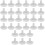 30Pcs Lightweight Golfs Tees Holder White for Golfers Practice 7