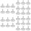 30Pcs Lightweight Golfs Tees Holder White for Golfers Practice 10