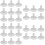 30Pcs Lightweight Golfs Tees Holder White for Golfers Practice 11