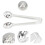 2Sets Ball-Shape Stainless Whiskey Coolers Wine Rocks Silver Accessory 9