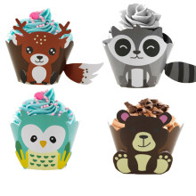 48Pcs Assorted Color Cupcake Holder Cups Paper DIY Cake Decoration Set