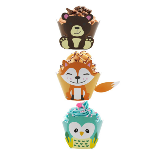 48Pcs Assorted Color Cupcake Holder Cups Paper DIY Cake Decoration Set 2