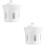 2Pcs White Decorative Ceramic Cubilose Bowl Home Use Steam Bowl 5