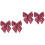 4Pcs Graduation Suit Accessories Adjustable Red White Stripe Bow Tie 4