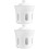 2Pcs White Decorative Ceramic Cubilose Bowl Home Use Steam Bowl 4