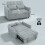 Homcom HOMCOM 2 Seater Sofa Bed, 3-in-1 Sleeper Sofa with Adjustable Backrest 3
