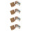4Sets Wood Cup Coasters with Holder Square Mats for Table 2