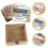 4Sets Wood Cup Coasters with Holder Square Mats for Table 10
