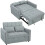 Homcom HOMCOM 2 Seater Sofa Bed, 3-in-1 Sleeper Sofa with Adjustable Backrest 2