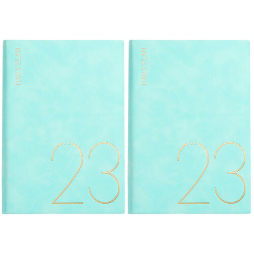 2Pcs Smooth Surface Green Planner for Teachers Daily Use 1