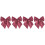 4Pcs Graduation Suit Accessories Adjustable Red White Stripe Bow Tie 2