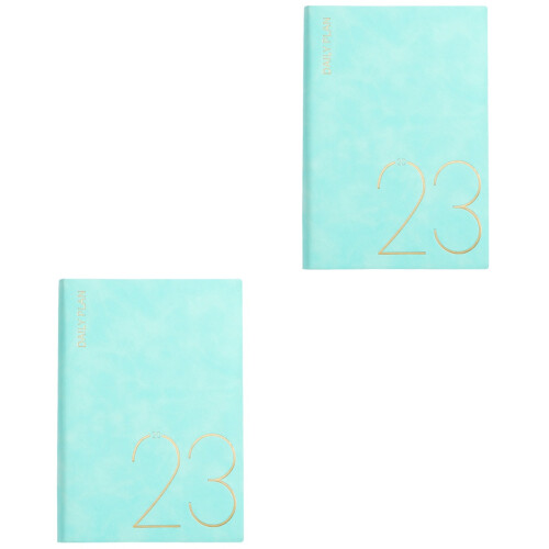 2Pcs Smooth Surface Green Planner for Teachers Daily Use 2