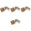 4Sets Wood Cup Coasters with Holder Square Mats for Table 7