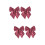 4Pcs Graduation Suit Accessories Adjustable Red White Stripe Bow Tie 7
