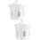 2Pcs White Decorative Ceramic Cubilose Bowl Home Use Steam Bowl 6