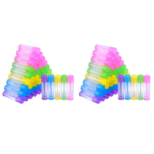 200Pcs Durable Plastic Lip Balm and Lipstick Tubes for DIY Storage 1