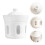 2Pcs White Decorative Ceramic Cubilose Bowl Home Use Steam Bowl 9