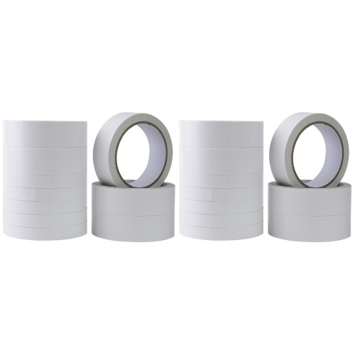 18Rouleaux Rubans Adhésifs Double-Face Blancs Pour Bricolage Et 1