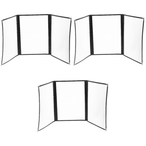 3Pcs Durable Clear PVC Menu Covers with Easy-Clean Rounded Design 2