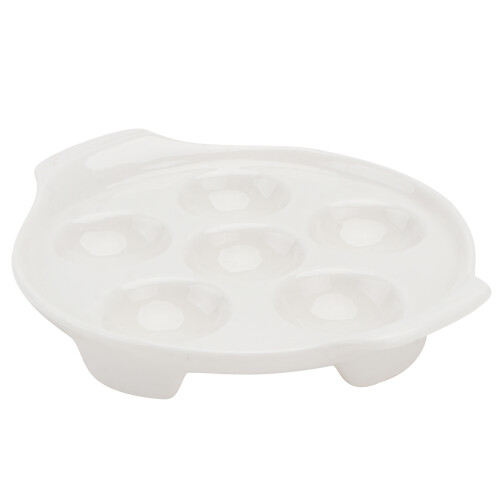 4St Witte Escargot Baking Plate Keramisch Met Antislip Groeven