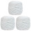 3Pcs White Cotton Crochet Yarn Durable Thread for Knitting 2