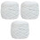 3Pcs White Cotton Crochet Yarn Durable Thread for Knitting 3