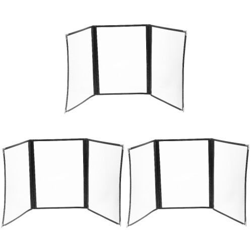 3Pcs Durable Clear PVC Menu Covers with Easy-Clean Rounded Design 1
