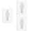 3Pcs White ABS Tissue Storage Box No-Punch Design for Kitchen Bathroom 6